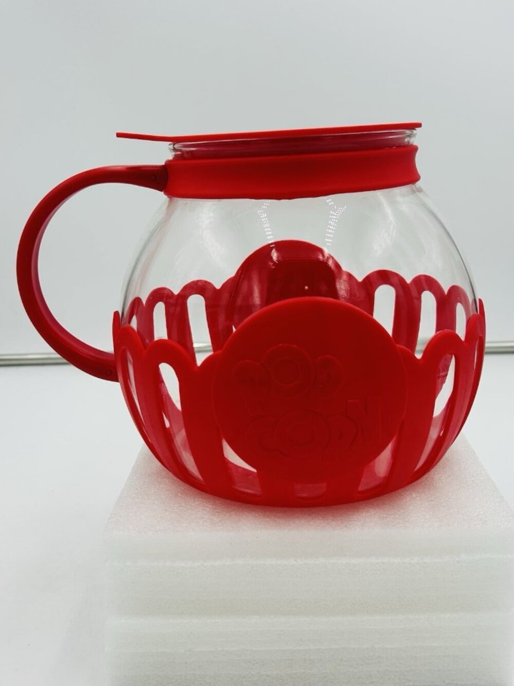 Ecolution Micro-Pop Popcorn Popper With 3-in-1 Lid 1.5 Quart Red